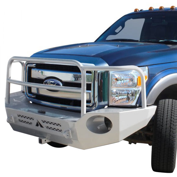 Aluminess 210038 Front Bumper with Brush Guard for Chevy Silverado 2500/3500 2007-2010