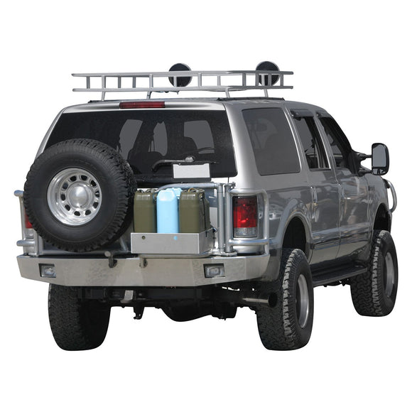 Aluminess 210043 Rear Bumper with Brush Guard and Swing Arm for Ford Excursion 1999-2005