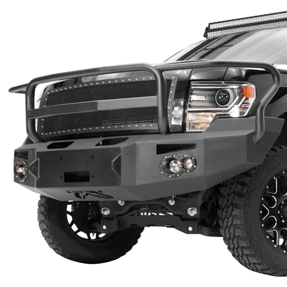 Fab Fours FF09-H1950-1 Front Bumper with Full Grill Guard for Ford F150 2009-2014