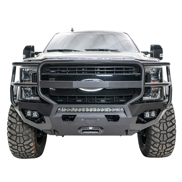 Fab Fours FS17-X4160-1 Matrix Front Bumper with Full Grill Guard for Ford F250/F350 2017-2020