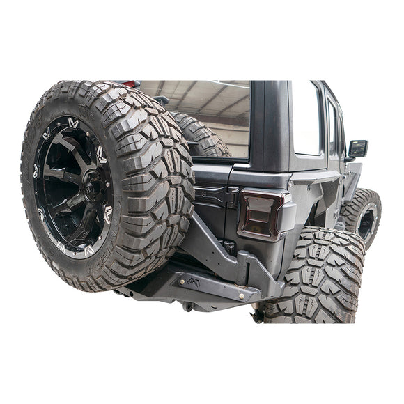 Fab Fours JL18-Y1851T-1 Rear Bumper Tire Carrier for Jeep Wrangler JL 2018-2020